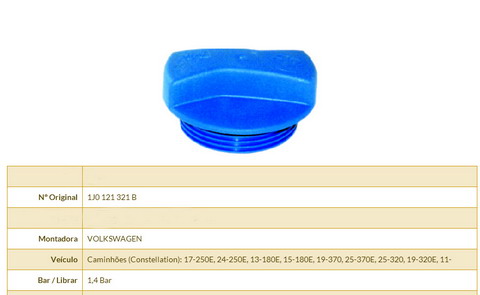 Expansion tank cap E41