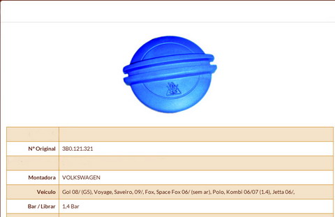 Expansion tank cap E71
