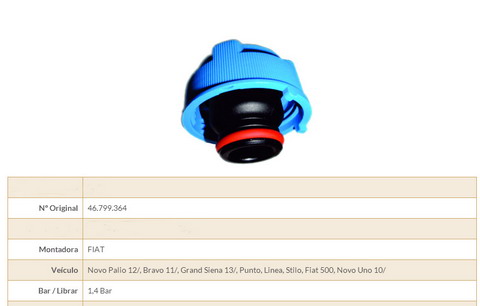 Expansion tank cap E89