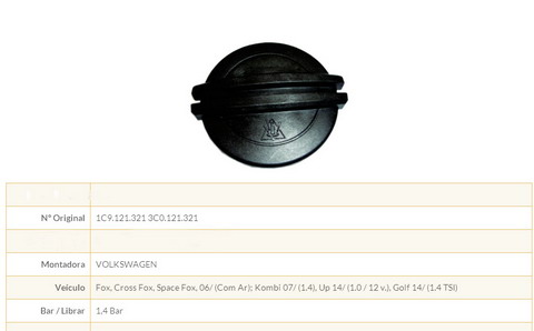 Expansion tank cap E92