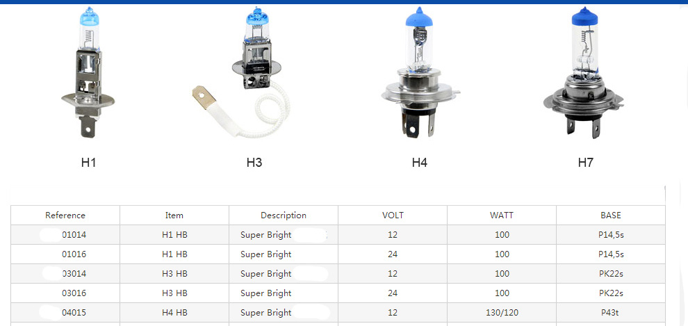 Halogen bulb H19